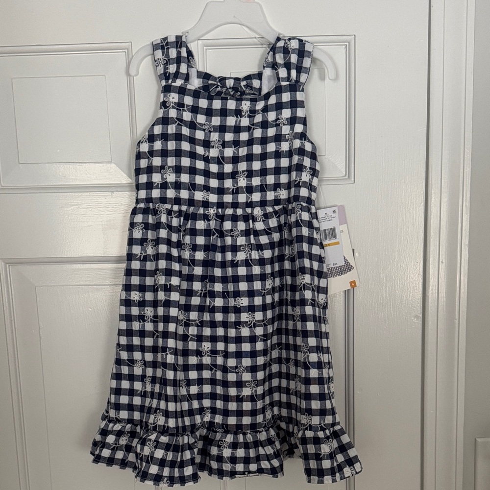 Blueberi Boulevard Navy and White Gingham Dress